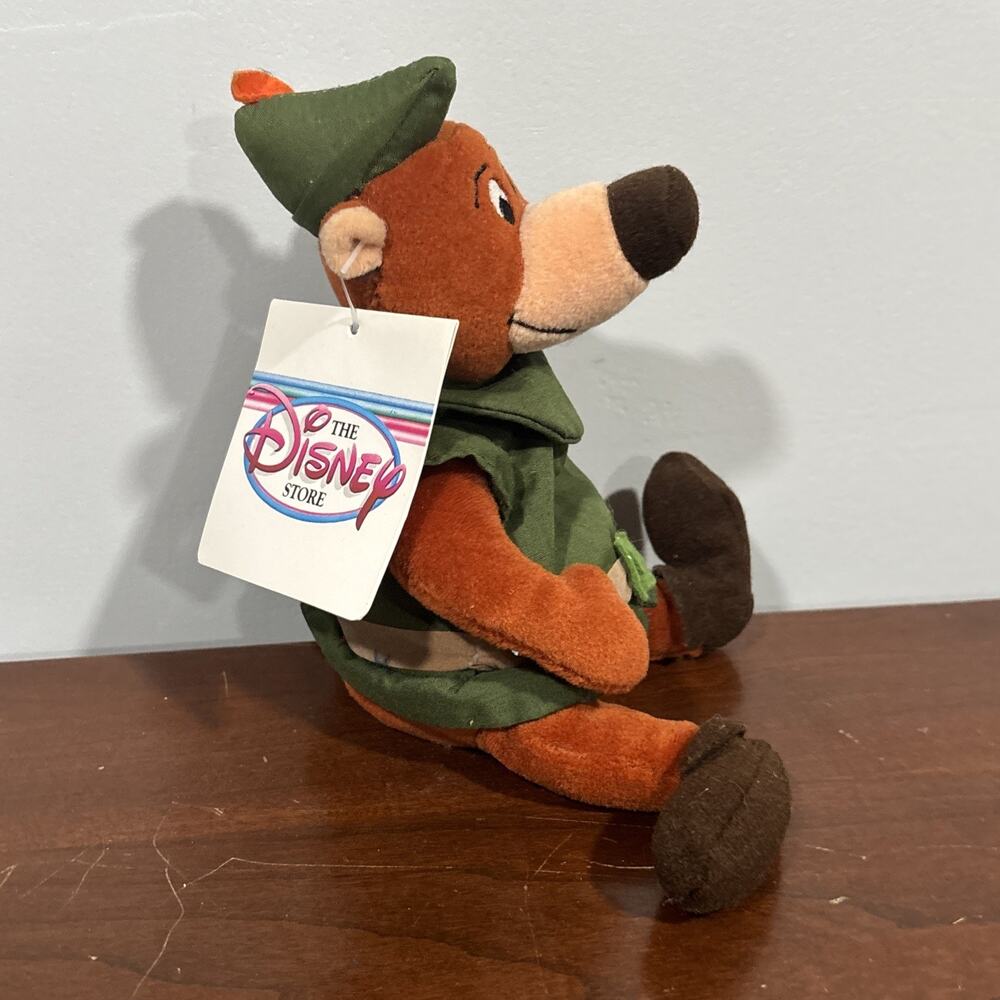 Vintage Disney Store Robin Hood Little John 8" Mini Bean Bag Stuffed Animal - Picture 2 of 7
